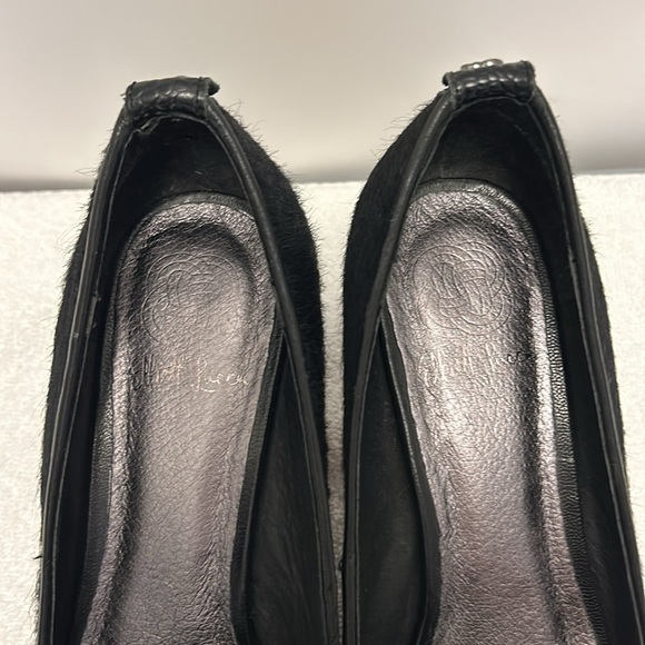 Elliot Lucca Leather Calf Hair Heeled Black shoe size 7 - Picture 2 of 11